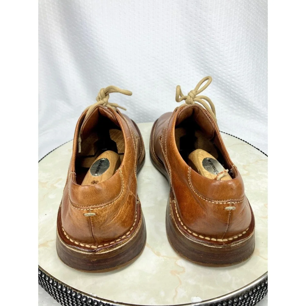 Cole Haan Leather Lace Up Derby Dress Shoes Mens 9.5 Brown Professional Preppy